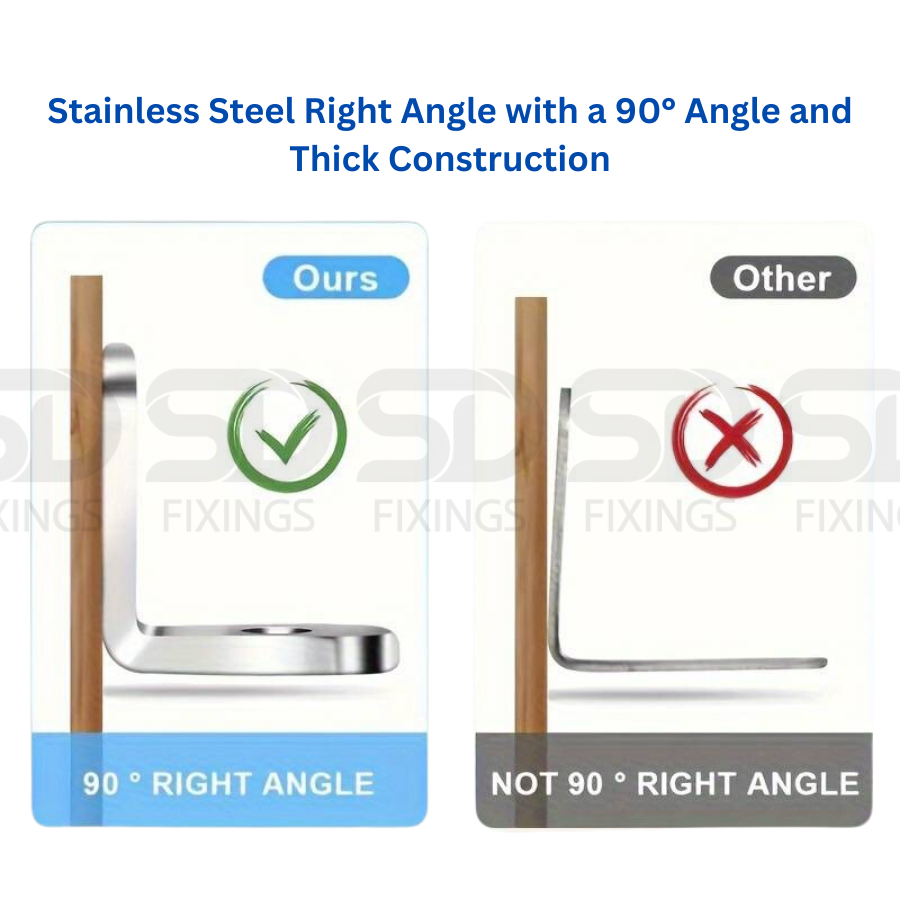 10 PCS Angle L Shaped Brackets 100x100x20mm