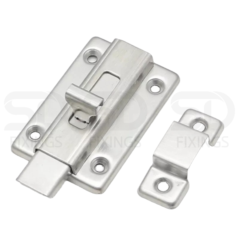 3 Inch Flat Door Bolt 43x77mm – Heavy Duty Slide Latch for Internal & External Doors
