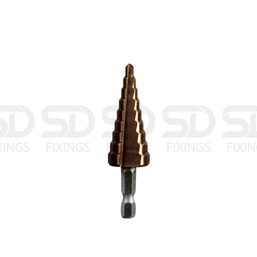 SET OF 3PCS Cobalt Step Drill Bit