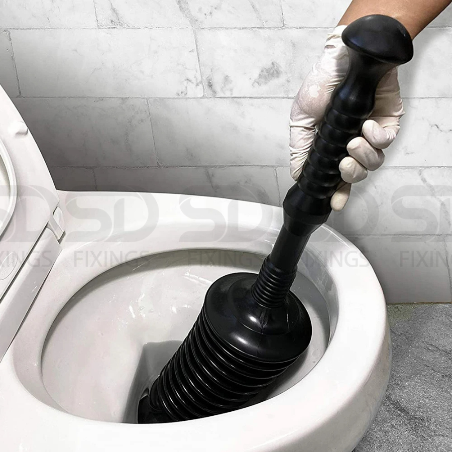 SDFIXINGS Flexible PVC Toilet Plunger – Powerful Drain & Pipe Unblocker
