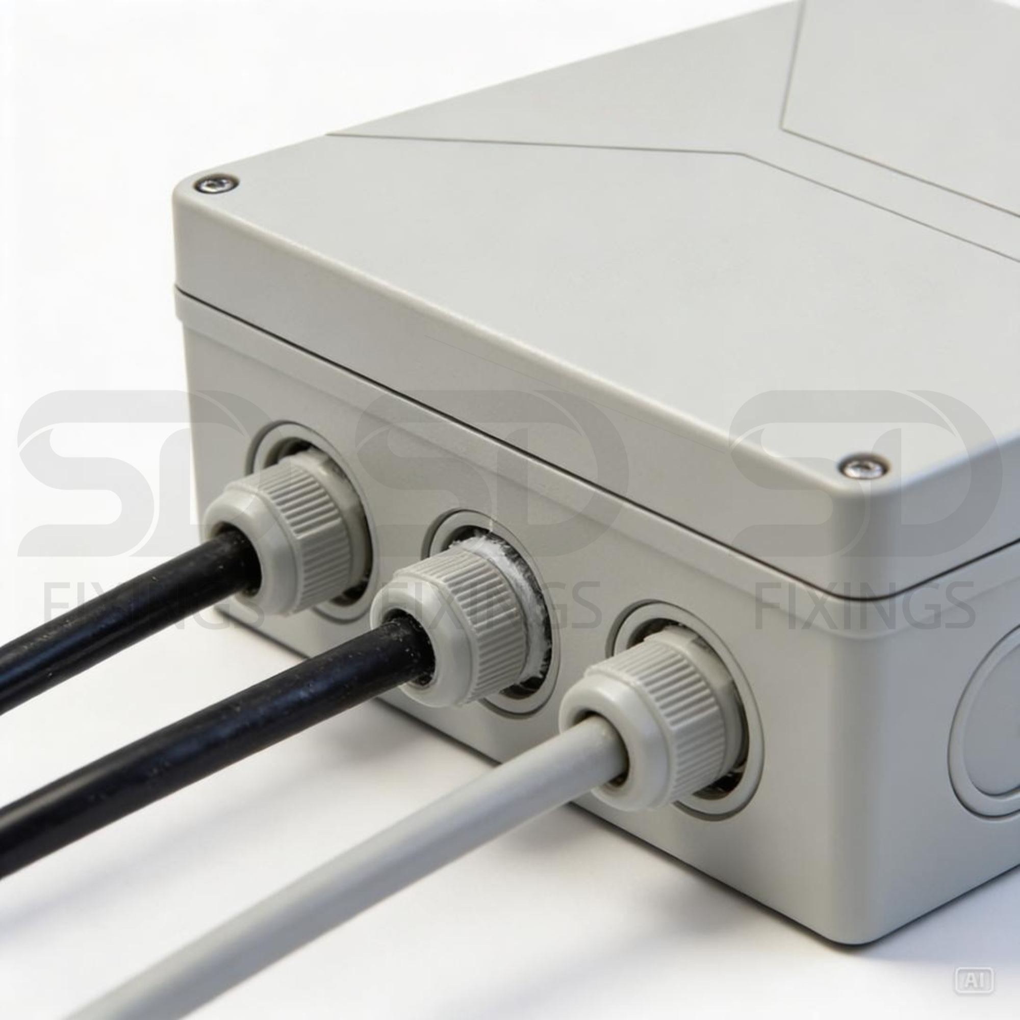 Abox 350-35² Junction Box | Grey Polycarbonate | 250×250×115mm | IP65/IP54