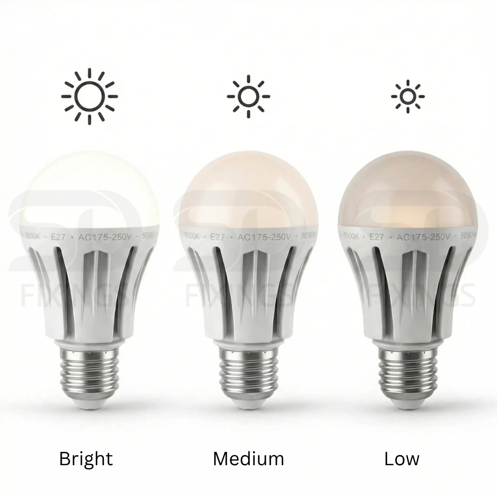 12W LED Bulb E27 A60 Dimmable, 1100 Lumens, 6500K Cool White – Meridian Lighting