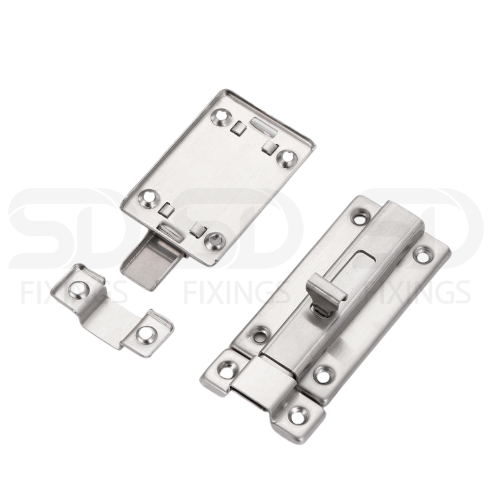3 Inch Flat Door Bolt 43x77mm – Heavy Duty Slide Latch for Internal & External Doors