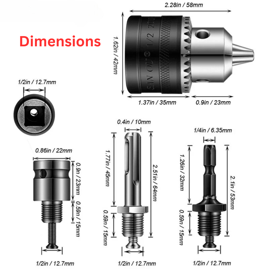 SDFIXINGS Keyed Drill Chuck