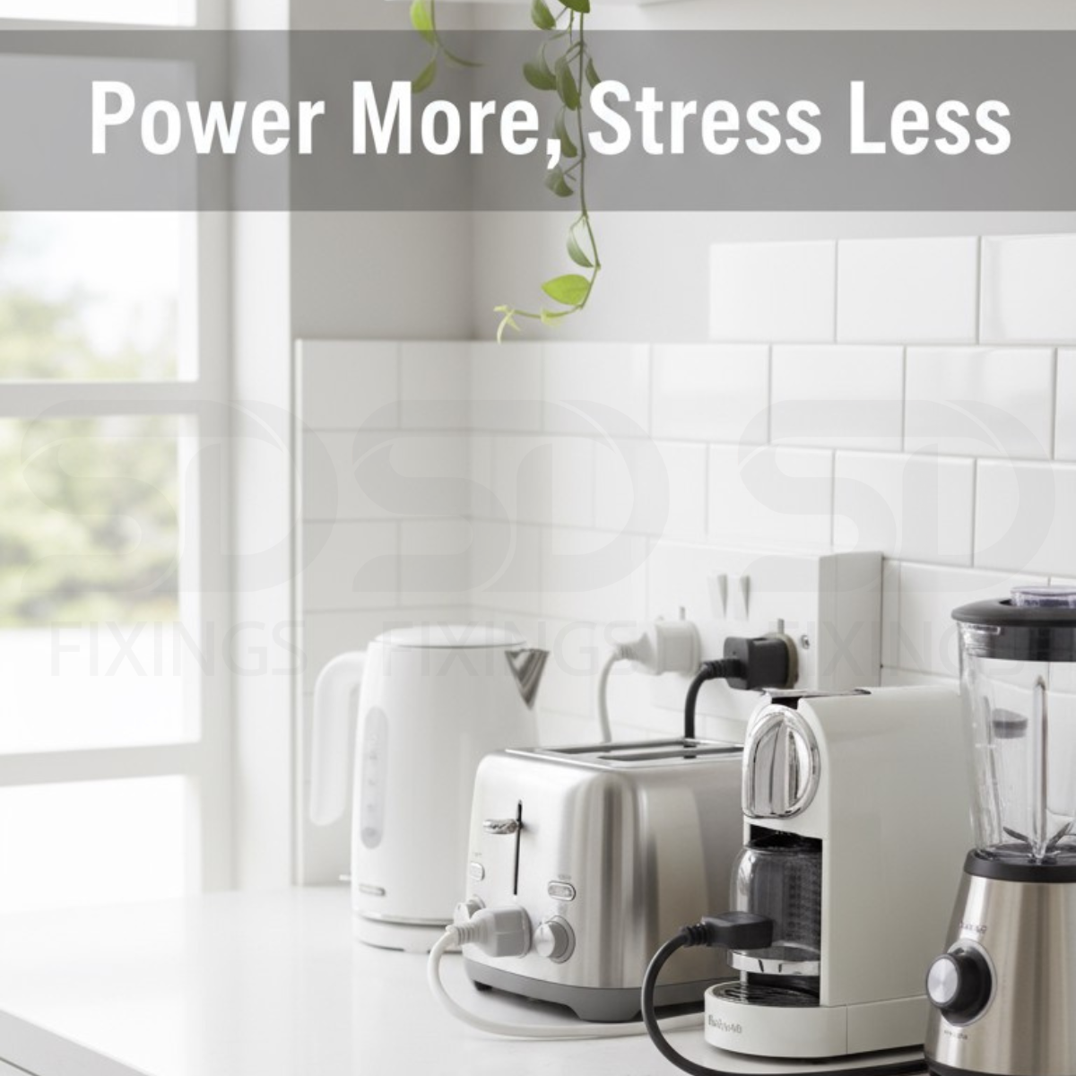 13A Double Wall Socket 2 Gang with Switches & 25mm Pattress Back Box