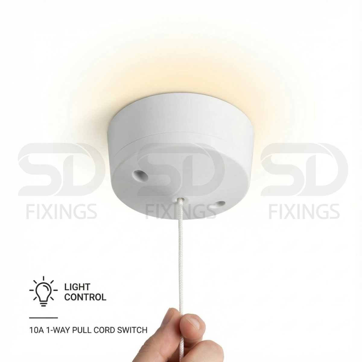 Ceiling Pull Cord Switch – 10A 1W