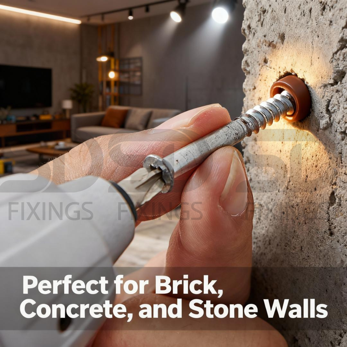 Brown Expansion Plugs (Bag of 200) – Wall Fixings for 10–14mm Screws | Heavy-Duty Rawl Plugs for Masonry, Brick & Concrete