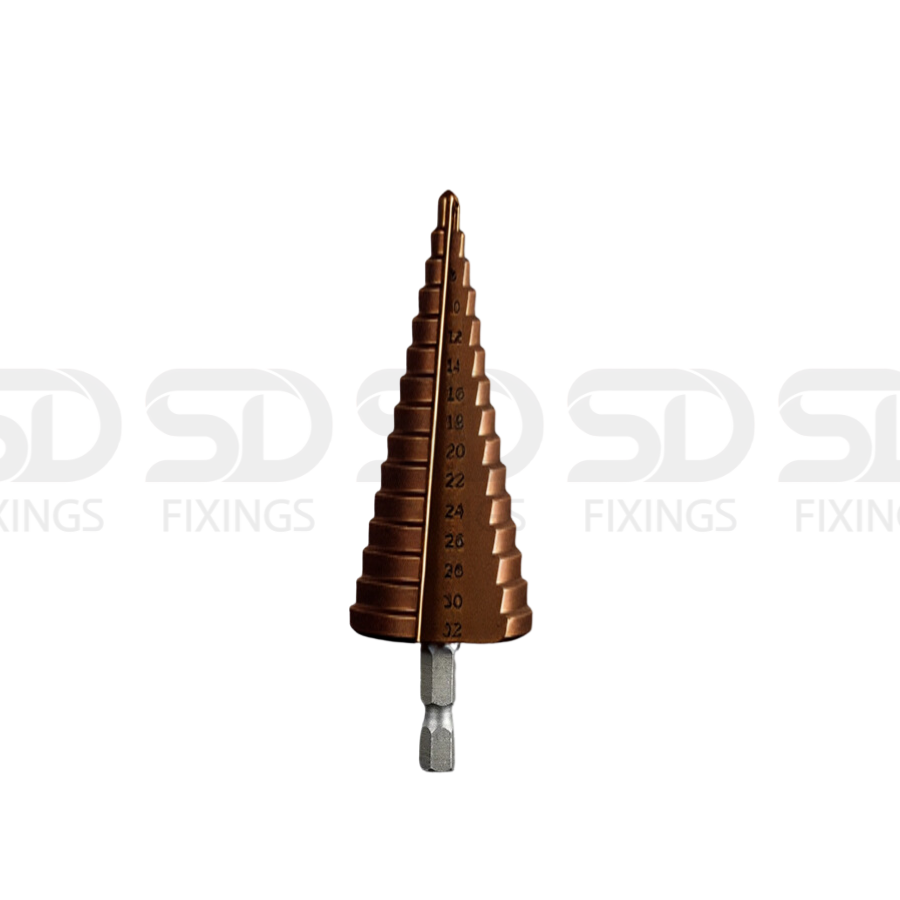 SET OF 3PCS Cobalt Step Drill Bit