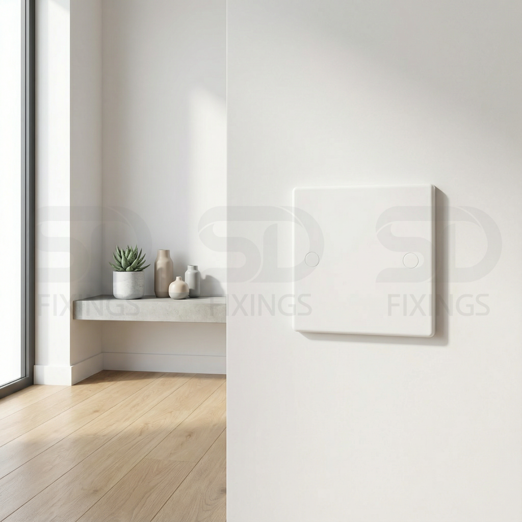 Electrical Blanking Plate 1 Gang – White / Standard Fit