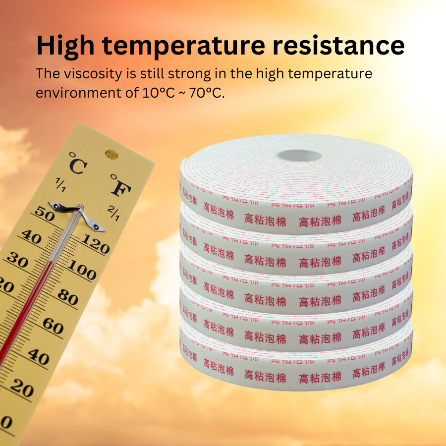 Double Sided Foam Tape Strong Sticky Adhesive Craft Mounting 20mm x 10M White