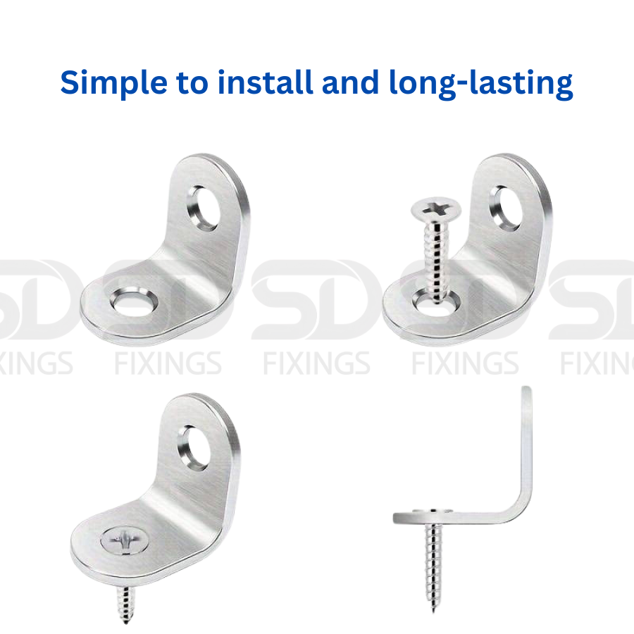 10 PCS Angle L Shaped Brackets 125x125x20mm