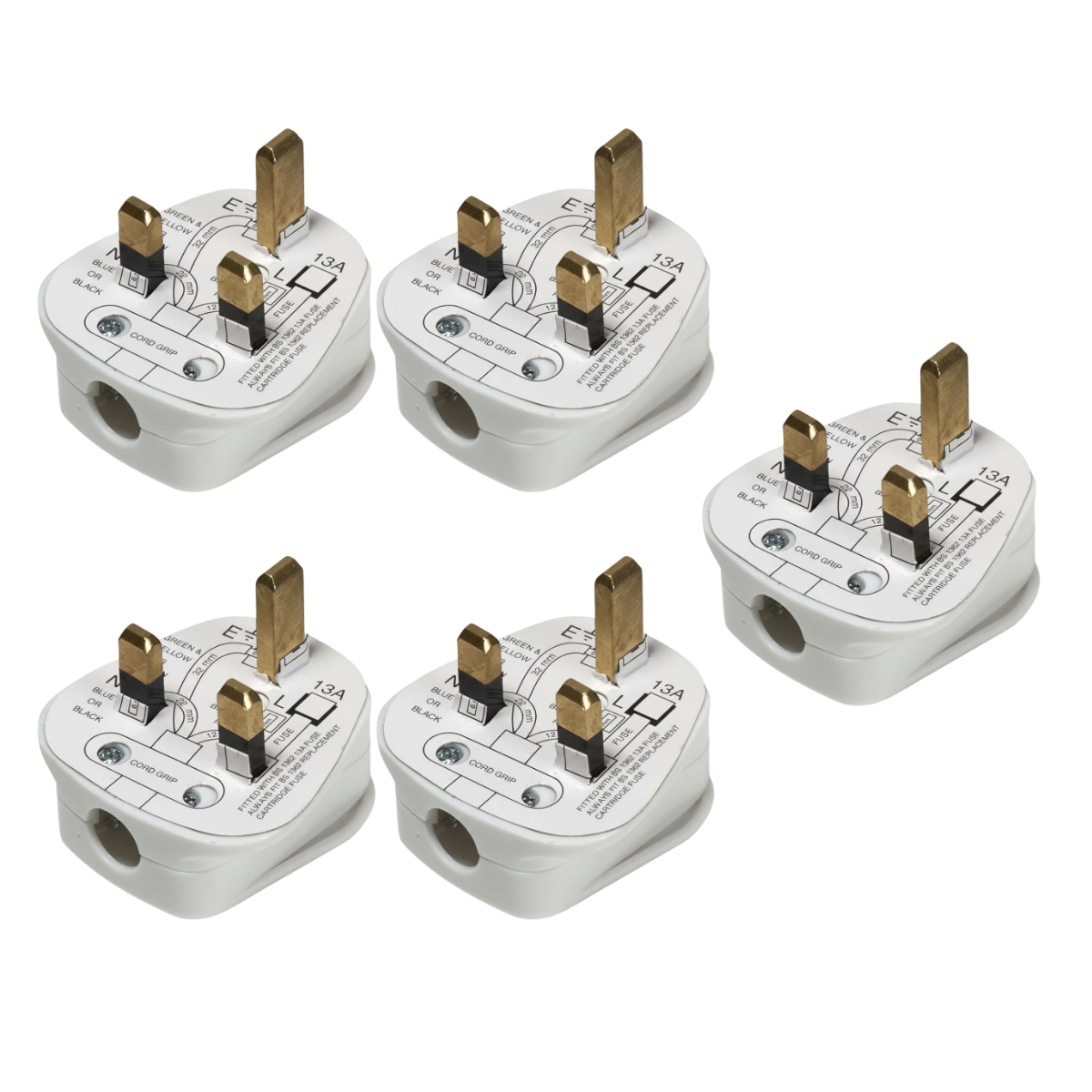 Axiom 13A Fused Mains Plug Top | 3-Pin UK Plug | BS1363