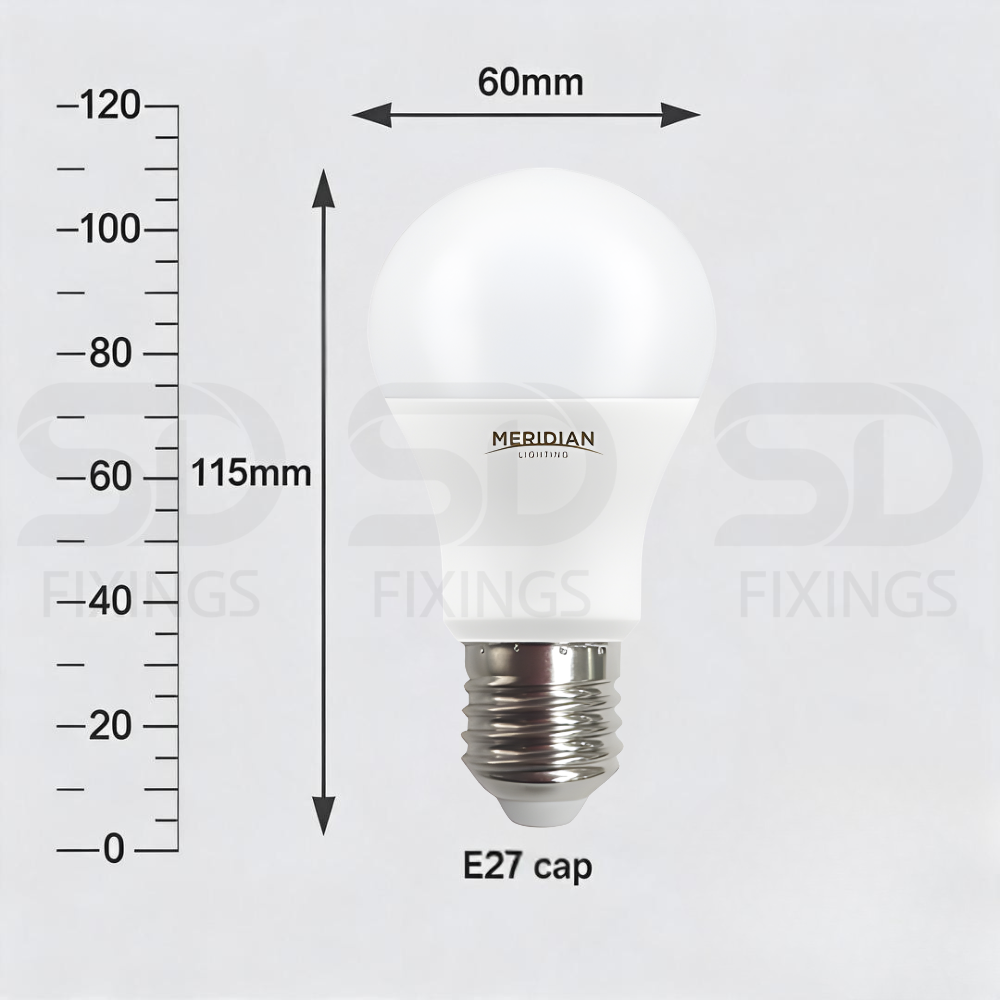 LED E27 ES GLS Bulb 6.5W Warm White 3000K 600 Lumens – Pack of 2 Non-Dimmable Light Bulbs for Home Lighting