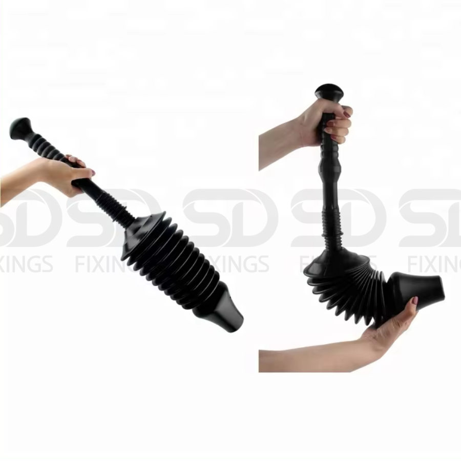 SDFIXINGS Flexible PVC Toilet Plunger – Powerful Drain & Pipe Unblocker