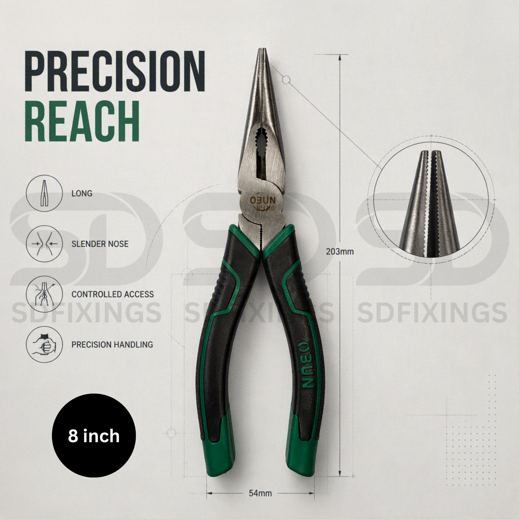 6" 160mm Long Nose Pliers