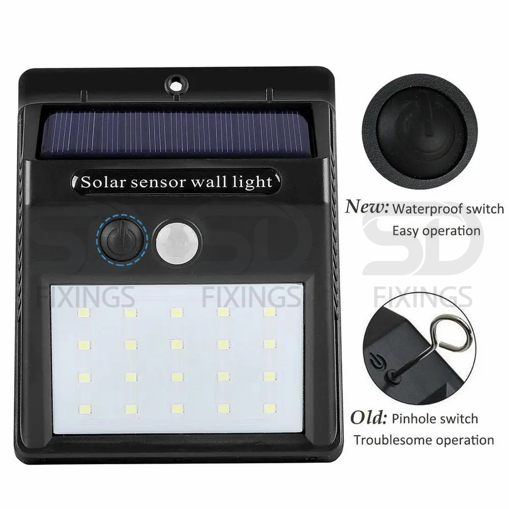 60 LED Solar-Powered Outdoor Security Lights with PIR Motion Sensor, Waterproof Wireless Solar Wall Light for Garden, Street, Yard, Patio