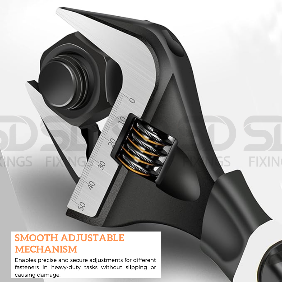 6''-150mm Adjustable Spanner Wrench with Wide Jaw & Comfortable Grip