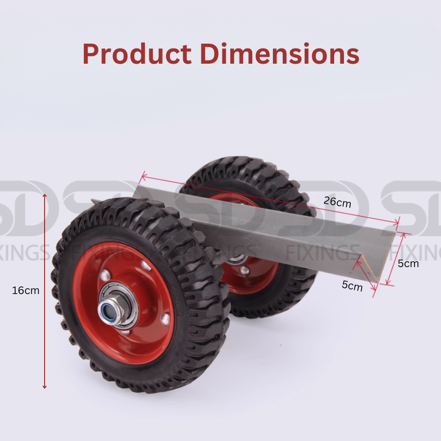SDFIXINGS Heavy Duty Panel Dolly with V-Section – 300kg Capacity