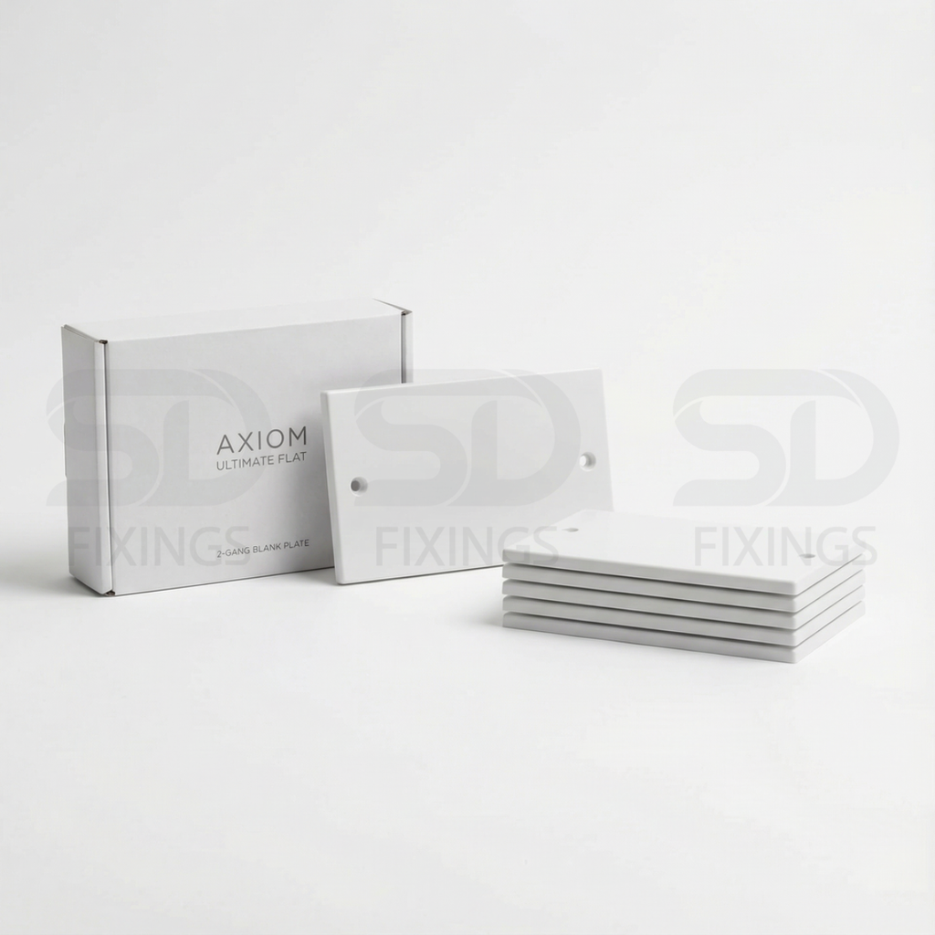 Electrical Blanking Plate 2 Gang – White / Standard Fit
