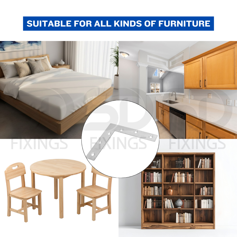 120x120x1.5mm L-Shape Flat Angle Bracket