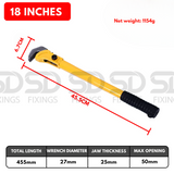 18"/24" Adjustable Rebar & Pipe Wrench Multifunctional Tool