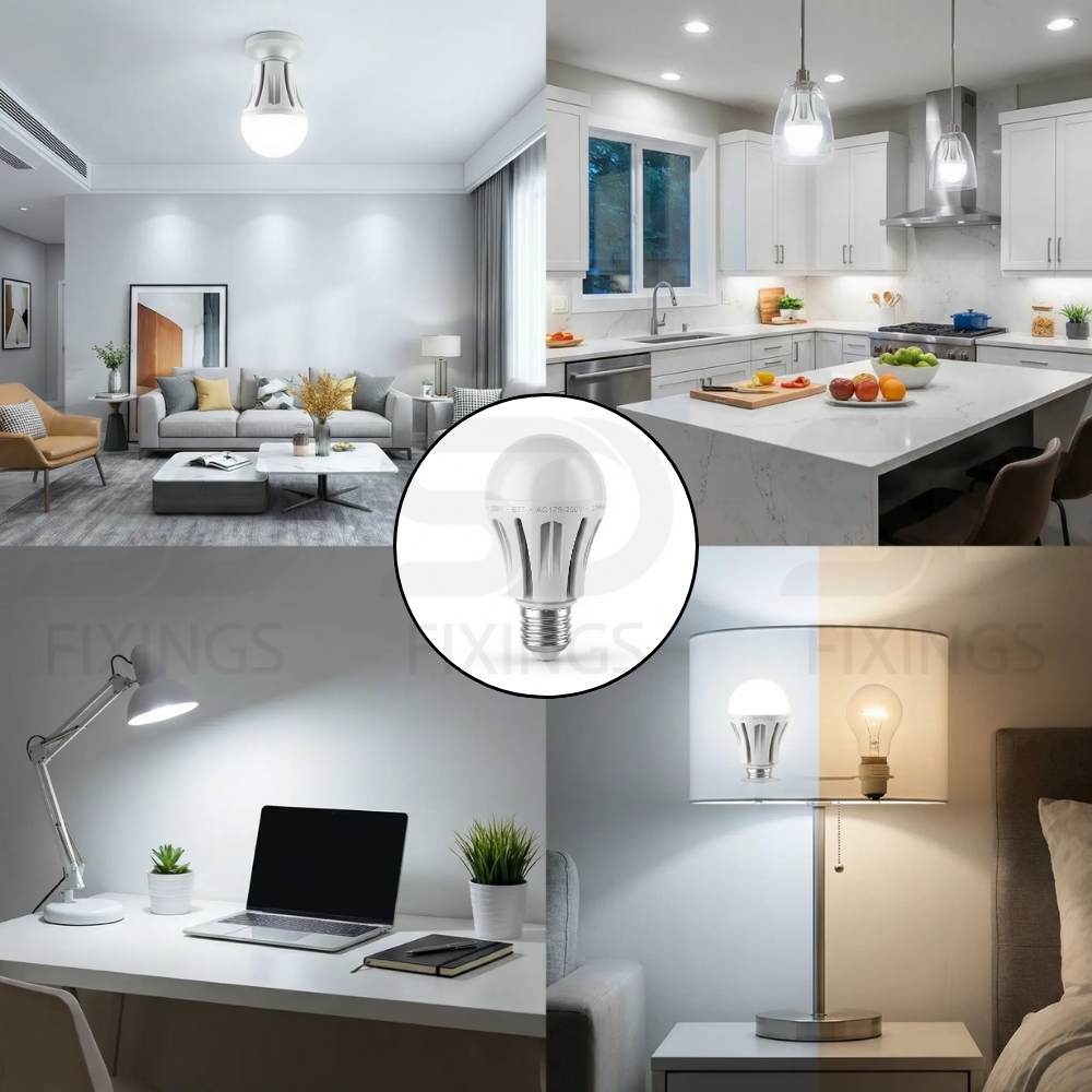 12W LED Bulb E27 A60 Dimmable, 1100 Lumens, 6500K Cool White – Meridian Lighting