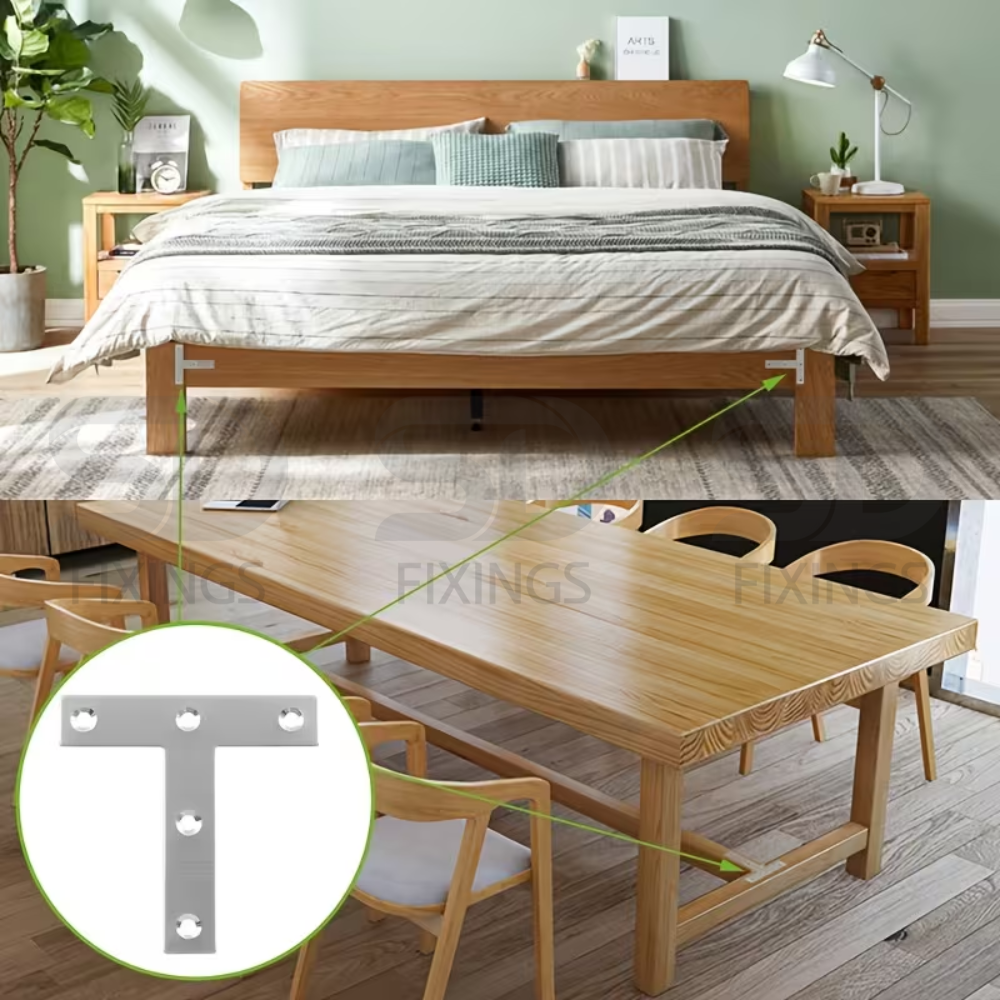 120x120x2mm T-Shape Flat Mending Plate Bracket