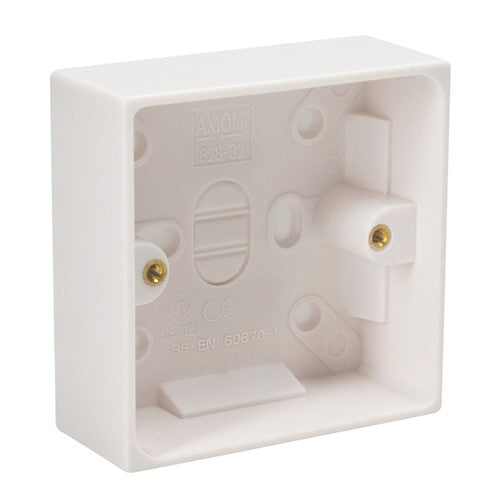 AXIOM 35mm Surface Mount Back Box, 1 Gang