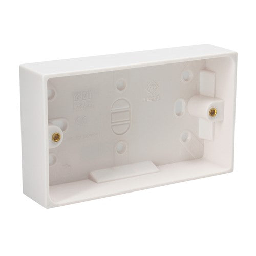 AXIOM 35mm Surface Mount Back Box, 2 Gang