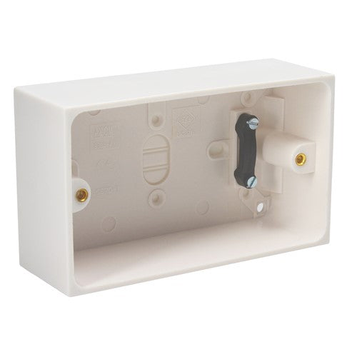 AXIOM 45mm Surface Mount Back Box, 2 Gang