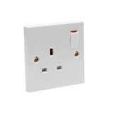 1 Gang 13A Single Wall Plug Socket