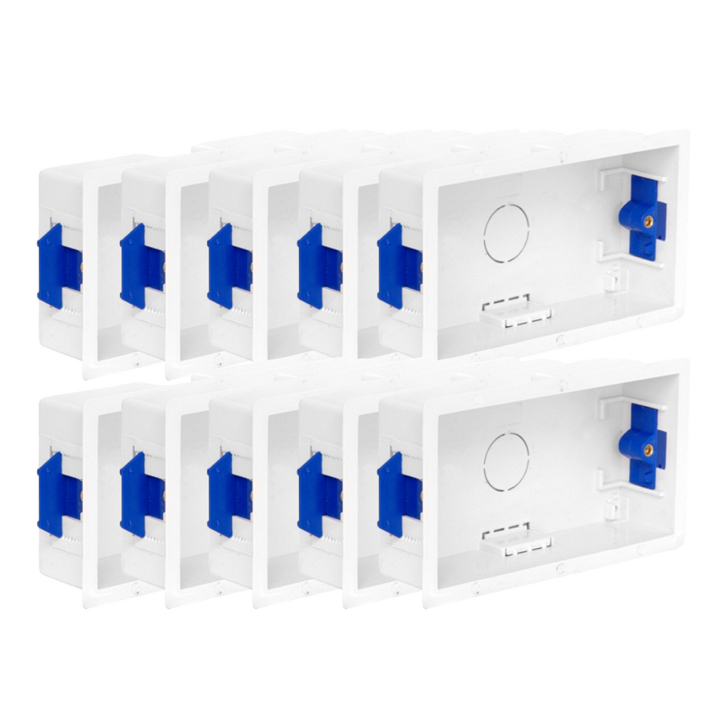 CED Dry Lining Back Box | 2-Gang 35mm | Plasterboard | Pack of 1, 2, 5 or 10