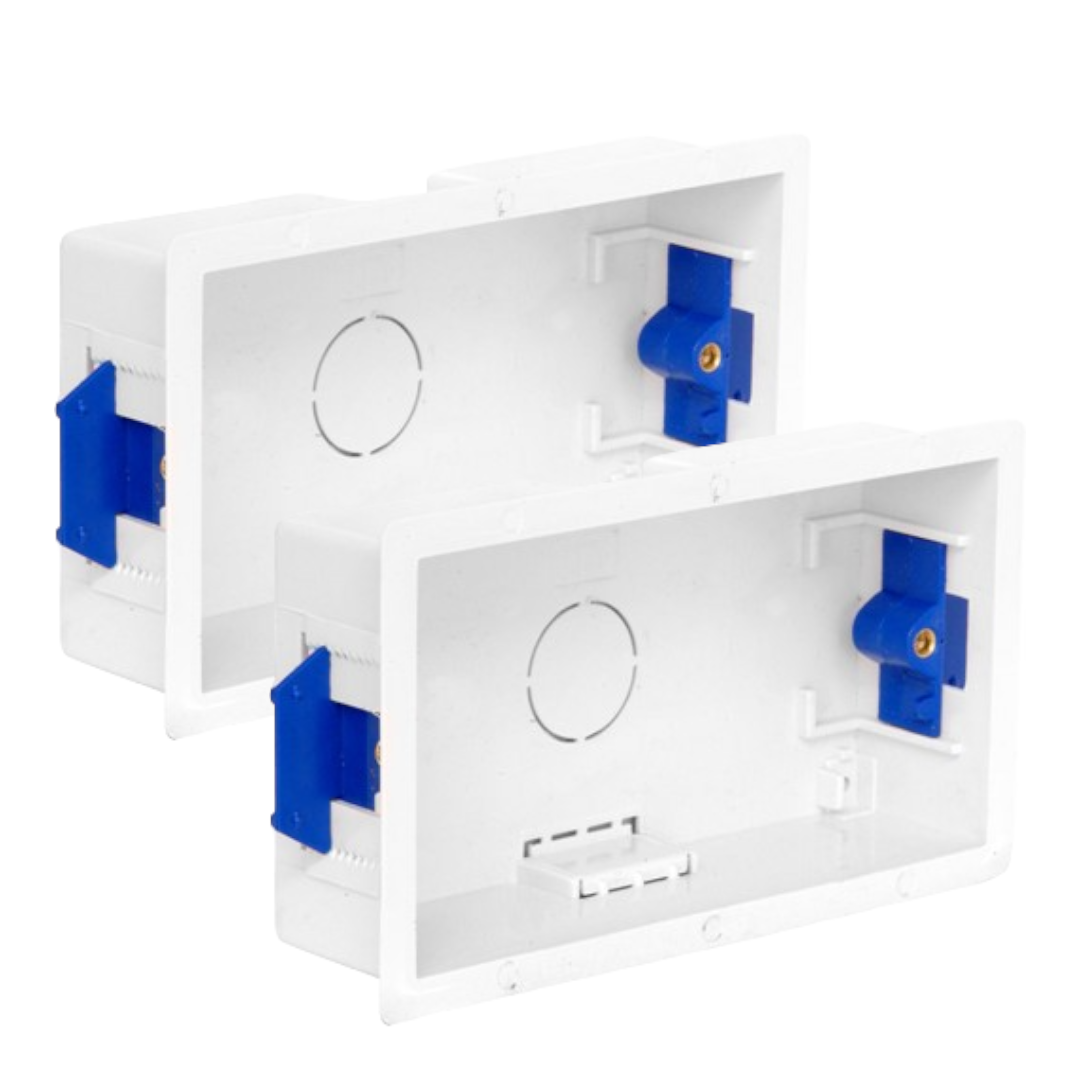 CED Dry Lining Back Box | 2-Gang 35mm | Plasterboard | Pack of 1, 2, 5 or 10