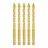 Yellow Twisted Glass Tile Drill Bit  8mm