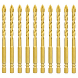 Yellow Twisted Glass Tile Drill Bit  8mm