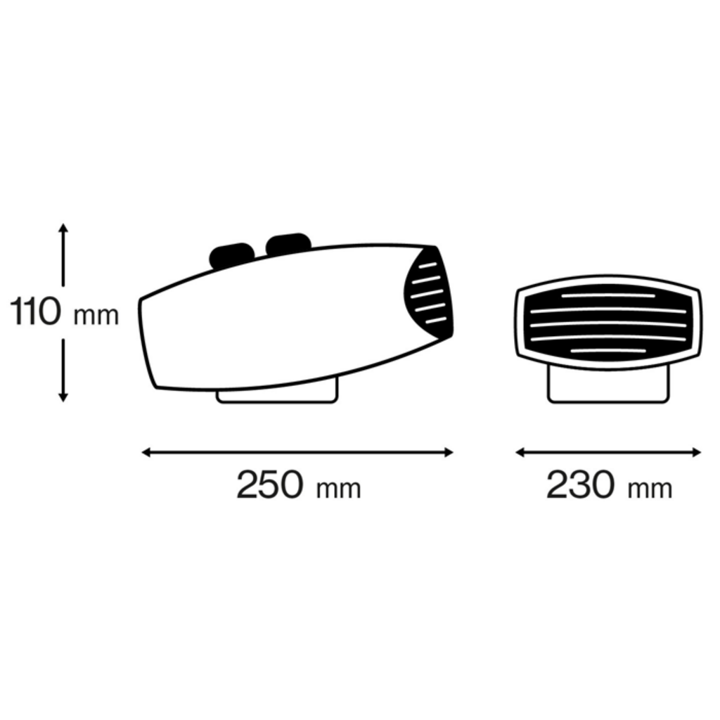 Flat Fan Heater 2000W Floor Type with Thermostatic Control