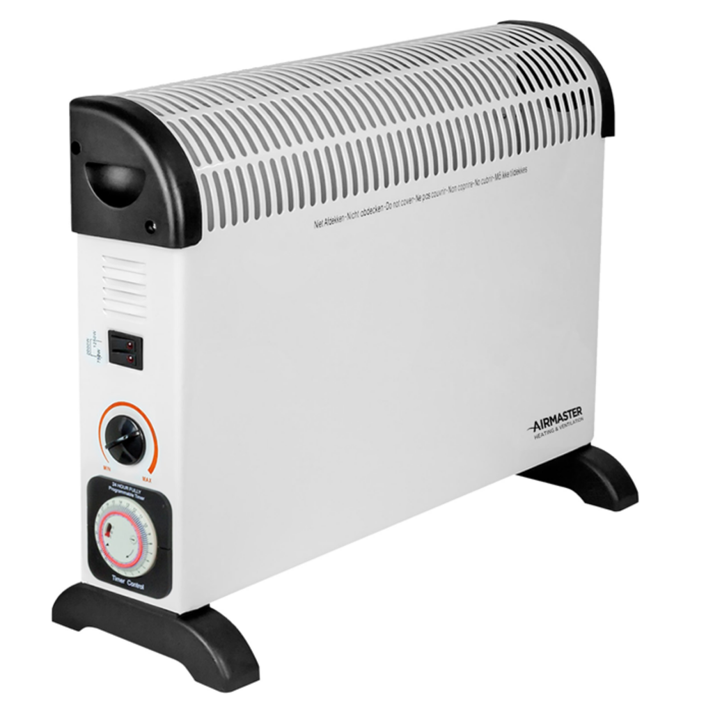 2KW Convector Heater with Timer and Black Handle