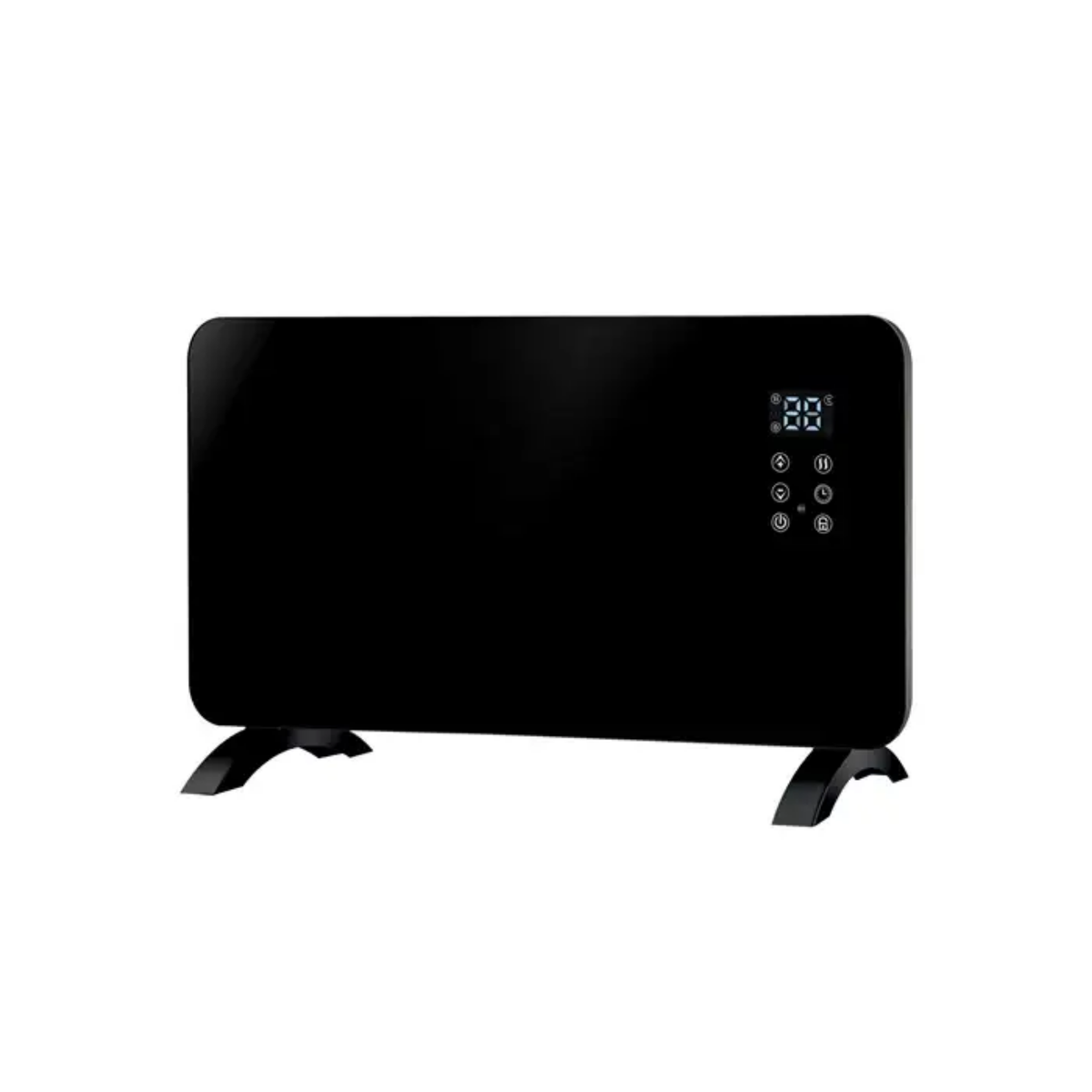 1.5kW Smart Panel Heater Glass | Wi-Fi Black
