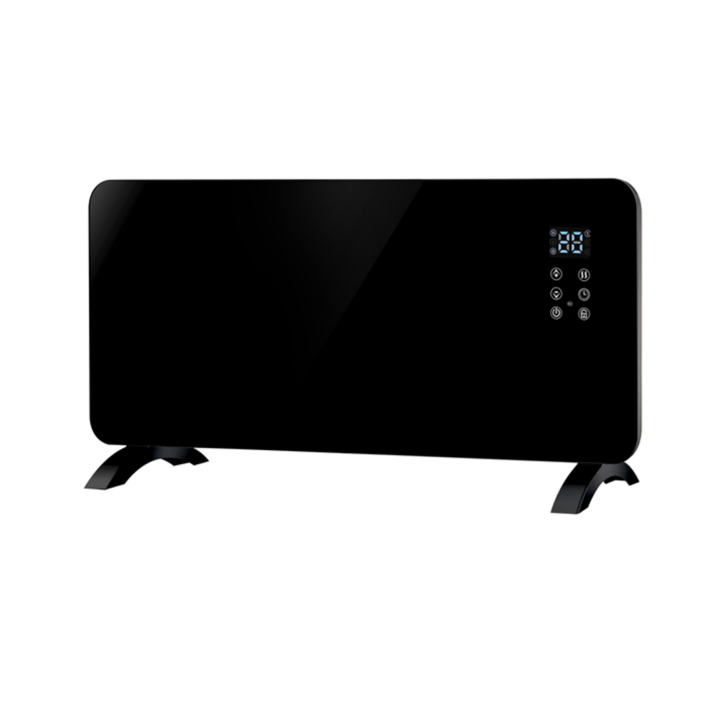 2kW Smart Panel Heater Glass | Wi-Fi Black