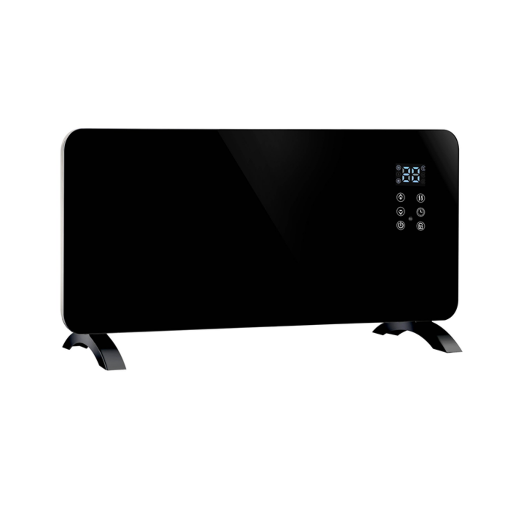 2kW Smart Panel Heater Glass | Wi-Fi Black