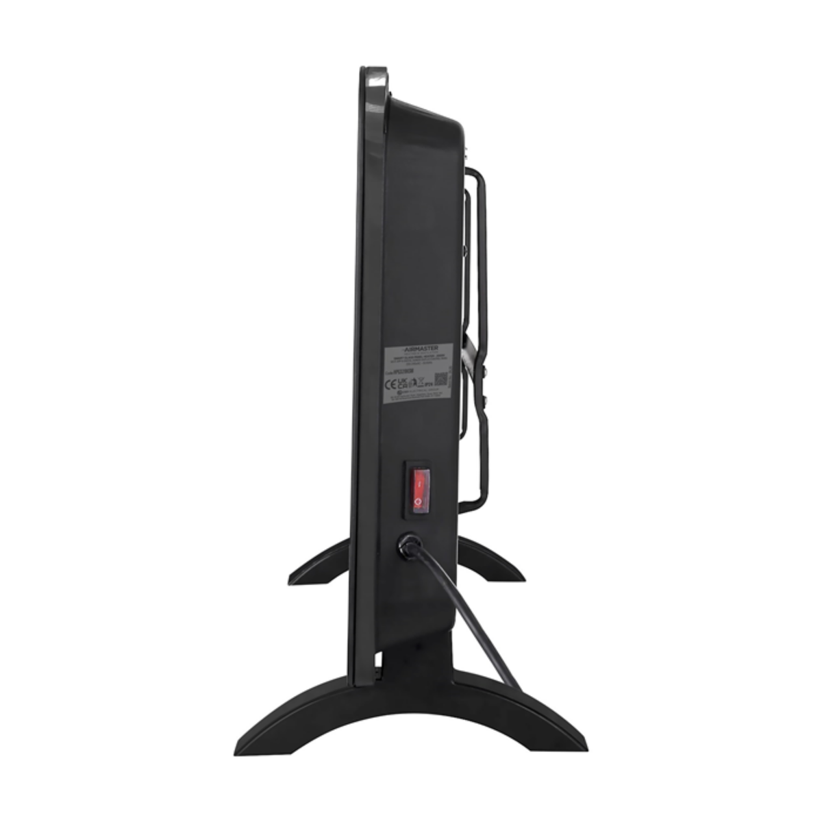 2kW Smart Panel Heater Glass | Wi-Fi Black