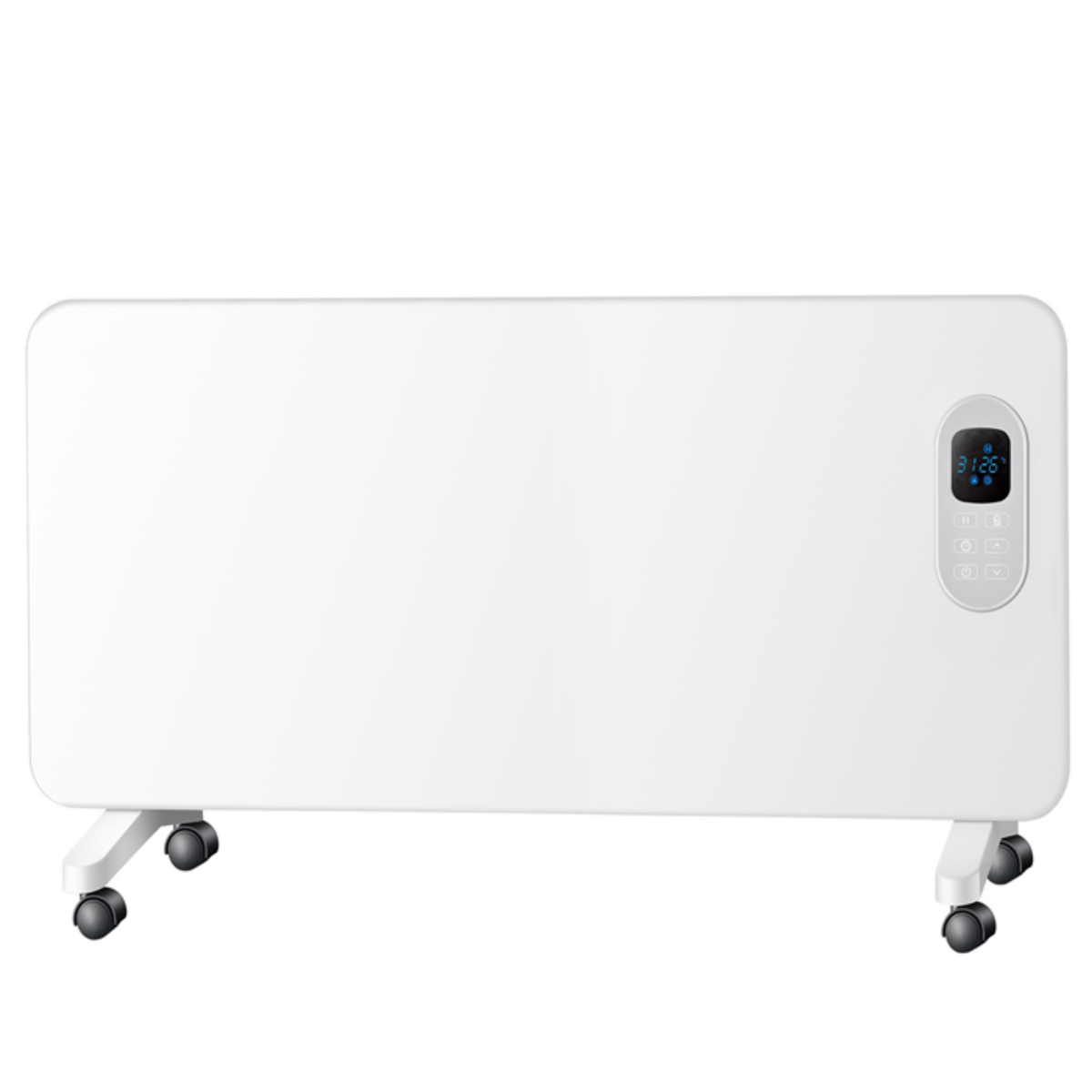 2kW Smart Panel Heater Glass | Wi-Fi White