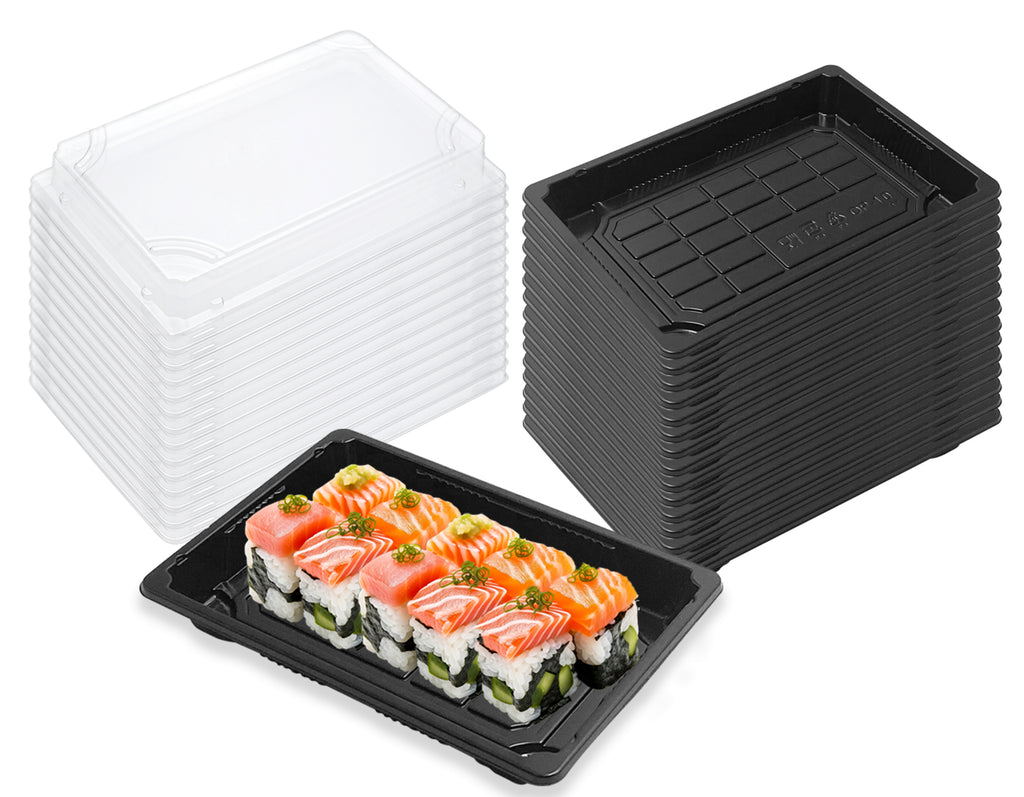 140×80×50mm Sushi Container with Lid (Pack of 50)