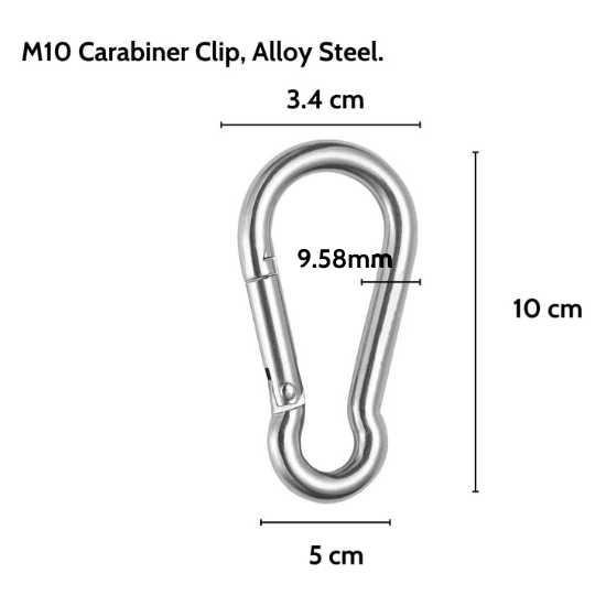 Heavy-Duty Alloy Steel Carabiner Clip M14