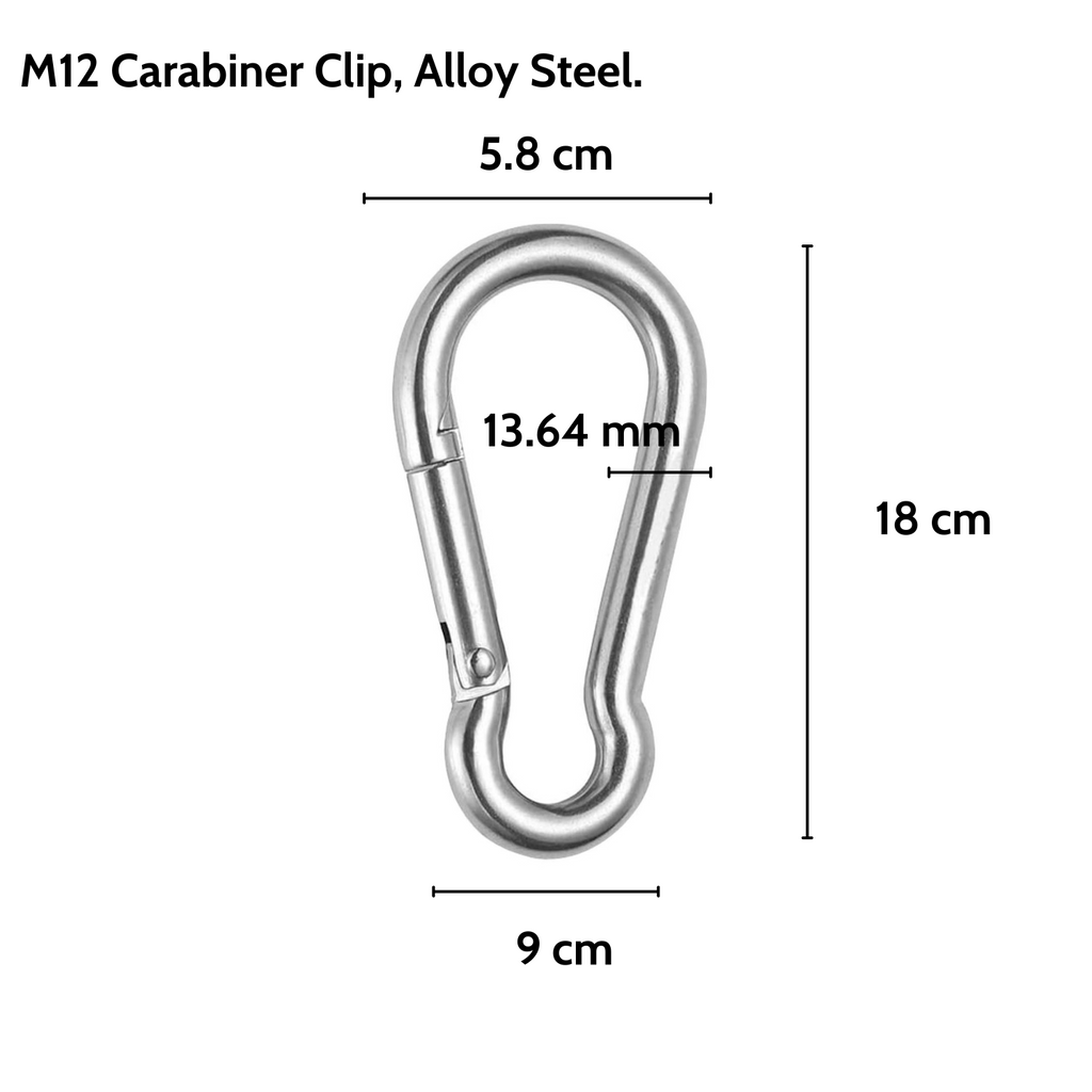 Heavy-Duty Alloy Steel Carabiner Clip M14