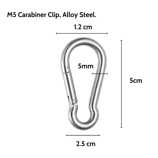 Heavy-Duty Alloy Steel Carabiner Clip M14