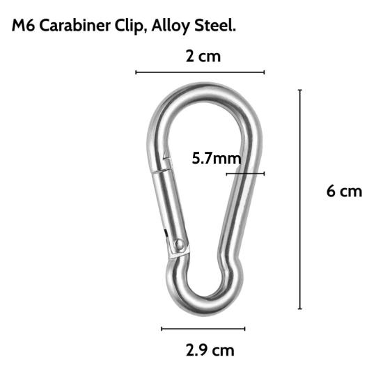 Heavy-Duty Alloy Steel Carabiner Clip M14