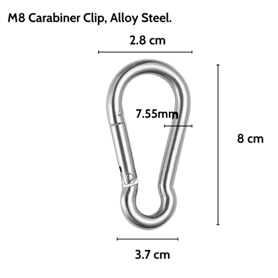 Heavy-Duty Alloy Steel Carabiner Clip M14
