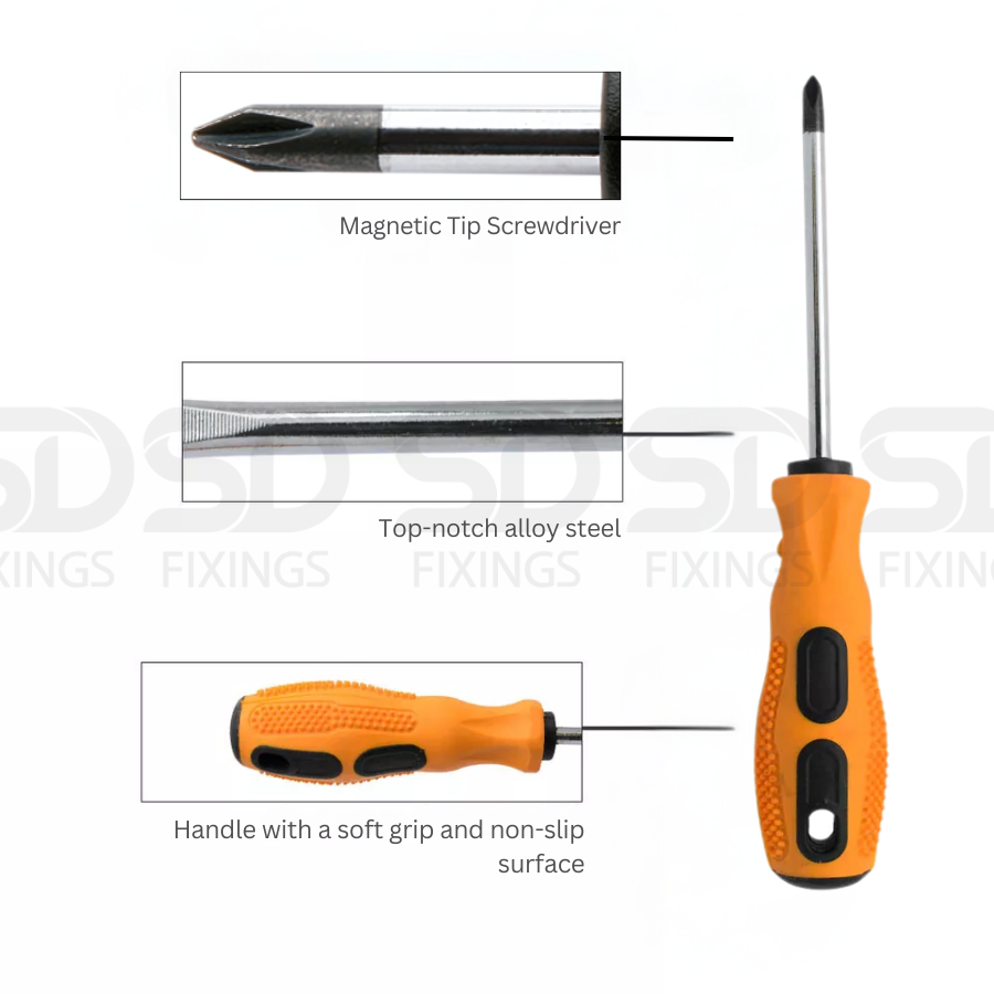 SDFIXINGS Phillips Screwdriver - PH5x75mm