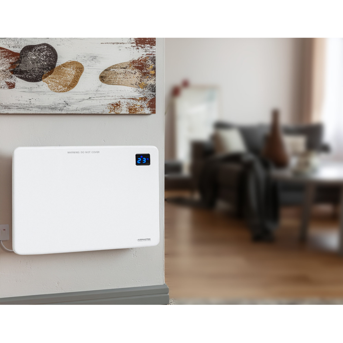 1.5kW Panel Heater | LCD Display & Timer Matt White
